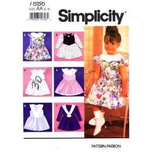  Simplicity 7886 Sewing Pattern Toddler Girls Dress Size 2 