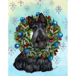  Scottish Terrier (Scottie) Christmas Snowflake Garden Flag 