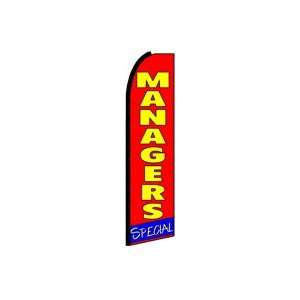  Managers Special (Red/Yellow/Blue) Feather Banner Flag (11 