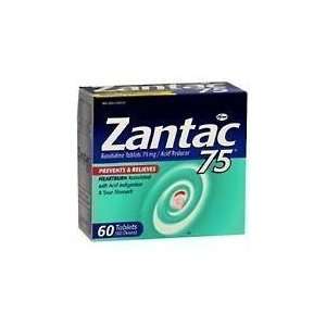  Zantac 75 Tablets Relief of Heartburn   60 Ea Health 