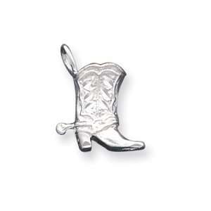  Sterling Silver Cowboy Boot Charm Jewelry