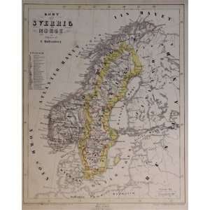  Hoffensberg Map of Scandinavia (1851)
