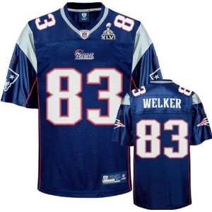 com 2012 Super Bowl Xlvi New England Patriots #83 Wes Welker Blue NFL 