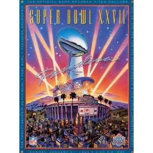 Canvas 36 x 48 Super Bowl XXVII Program Print  Details 1993, Cowboys 