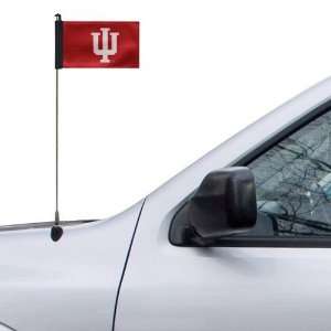  NCAA Indiana Hoosiers 4 x 5.5 Crimson Car Antenna Flag 