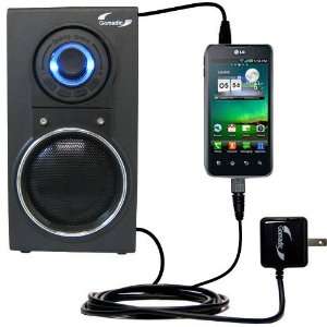   Speaker with Dual charger also charges the LG Optimus 2X Electronics
