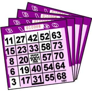    1 ON Purple 7 Pattern Paper Bingo Cards (500 ct) Toys & Games