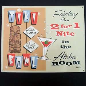 Tiki Bowl Aloha Room Friday is 2 for 1 Nite in the Aloha Room Vintage 