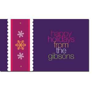 Spark & Spark Holiday Calling Cards   Ribbon With Snowflakes