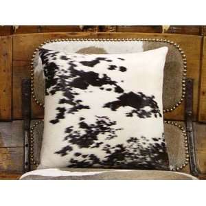  Black & White Speckled Cow / Steer Hide (Cowhide) Pillow 