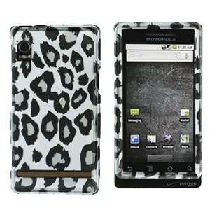 Droid Silver Leopard Cover   Faceplate   Case   Snap On   Perfect Fit 