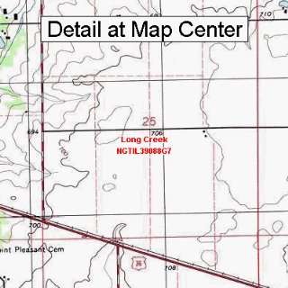  USGS Topographic Quadrangle Map   Long Creek, Illinois 