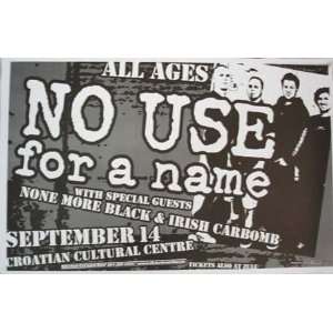  No Use For A Name Canada Vancouver Concert Poster