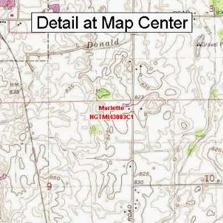   Topographic Quadrangle Map   Marlette, Michigan (Folded/Waterproof