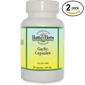 Alternative Health & Herbs Remedies Garlic Capsules, 60 Count Bottle 