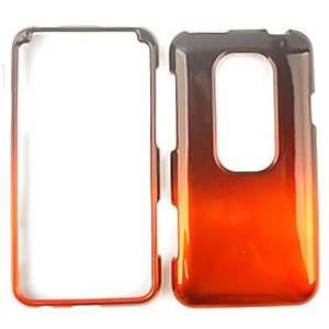  HTC Evo 3D Two Tones, Black and Orange Hard Case/Cover 