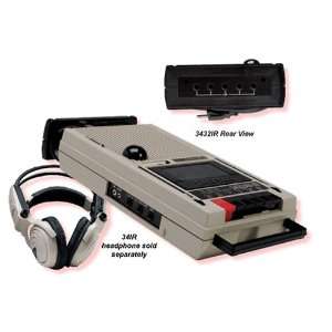 CALIFONE 3432IR Infrared Cassette Recorder/Player Wireless (Headphones 