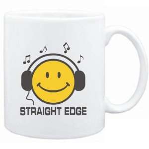  Mug White  Straight Edge   Smiley Music Sports 
