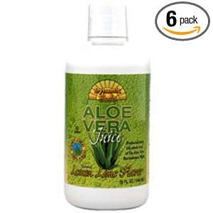  Organic Aloe Vera Juice Lemon Lime Flavor   32 oz   case 