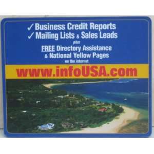  InfoUSA Mouse Pad with Rubber Foam Bottom   8 3/4 inches x 