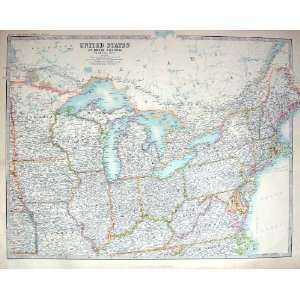  Antique Map United States North America Pennsylvania Missouri 
