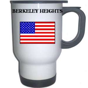 US Flag   Berkeley Heights, New Jersey (NJ) White Stainless Steel Mug