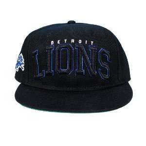  Detroit Lions All Black Snapback Cap
