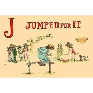  J   Jumped for It 24X36 Giclee Paper