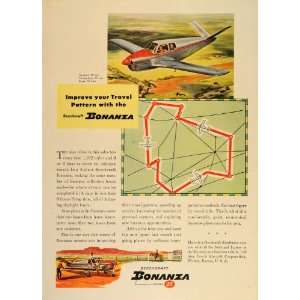   Bonanza Model 35 Private Airplane   Original Print Ad