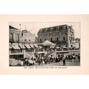 com 1905 Print Casino Trouville Listening Band Music France Gambling 