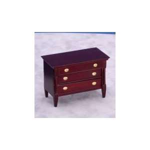    Dollhouse Miniature Mahogany Chest of Drawers 