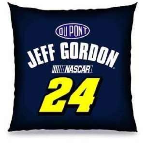    Jeff Gordon 24 Du Pont Nascar 18 in Toss Pillow