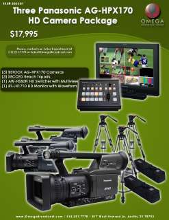 Panasonic AG HPX170 (3) Complete MultiCamera HD Package  