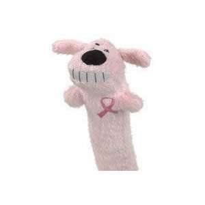  Multi Pet Pink Ribbon Loofa Dog 12 in Dog Toy Pet 