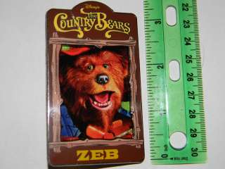 Disney Auctions   Country Bears (Zeb Zoober)  