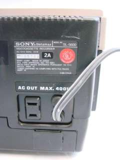 Vtg Sony Betamax SL 10 Video Cassette Recorder Beta Scan Control 