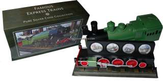 Niue 2010 Express Trains 4 Coin Set in its full Train Shaped Package