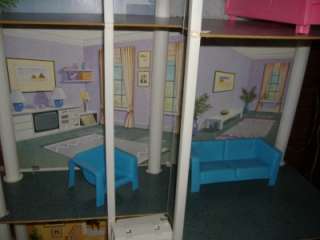 Vintage Barbie 3 Story Townhouse w/ All Furniture Stamped 1973  