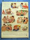 1949 ad BEER BELONGS Douglas Crockwell Art TENNIS  