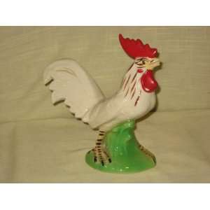  Vintage Heavy Pottery ROOSTER 7x8 Inches Planter Patio 