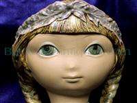 Vintage Lladro Gres Porcelain Girls Head Figurine   Retired  