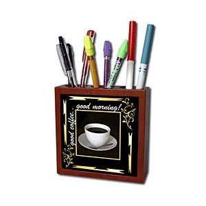 Dezine01 Graphics Food   Good Coffee Good Morning   Tile Pen Holders 5 