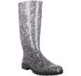 dolce gabbana black and beige lace patterned rubber rain boots