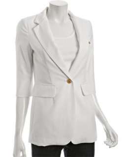 Tallulah Sunrise white gabardine Jillian one button jacket   