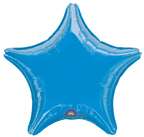 BLUE STAR (1) 19 Bright METALLIC Shiny MYLAR Balloon  