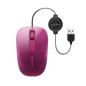  Belkin F5L051 FDP Retractable Comfort Mouse Fuchsia/Very 