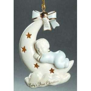  Lenox 2002 Baby Boy Christmas Ornament New in Box