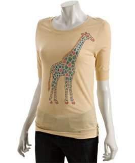 Marc by Marc Jacobs medium yellow cotton Giraffe tee shirt   