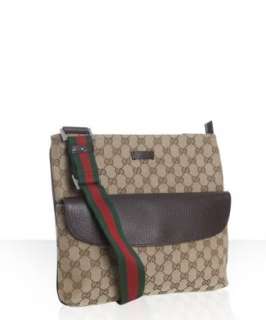 Gucci beige GG canvas crossbody messenger bag  