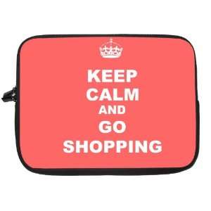  Keep Calm and Go Shopping   Tropical Pink Color Laptop 